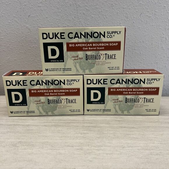 Duke Cannon Buffalo Trace Bourbon Soap 10oz ea Gift Lot Of Three Bricks! - Picture 1 of 3